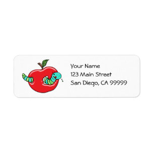 Étiquette Apple et un ver affamé