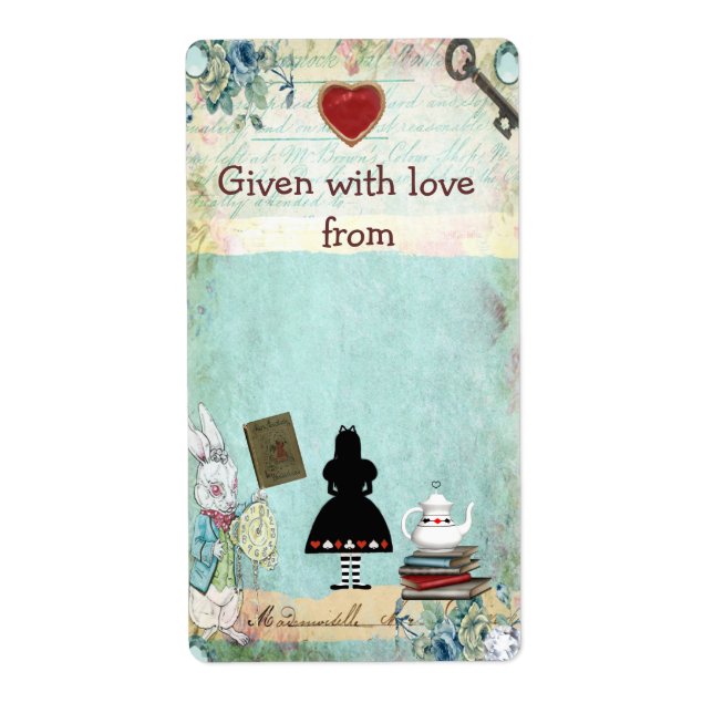 Étiquette Apportez un livre Alice au pays des merveilles (Devant)