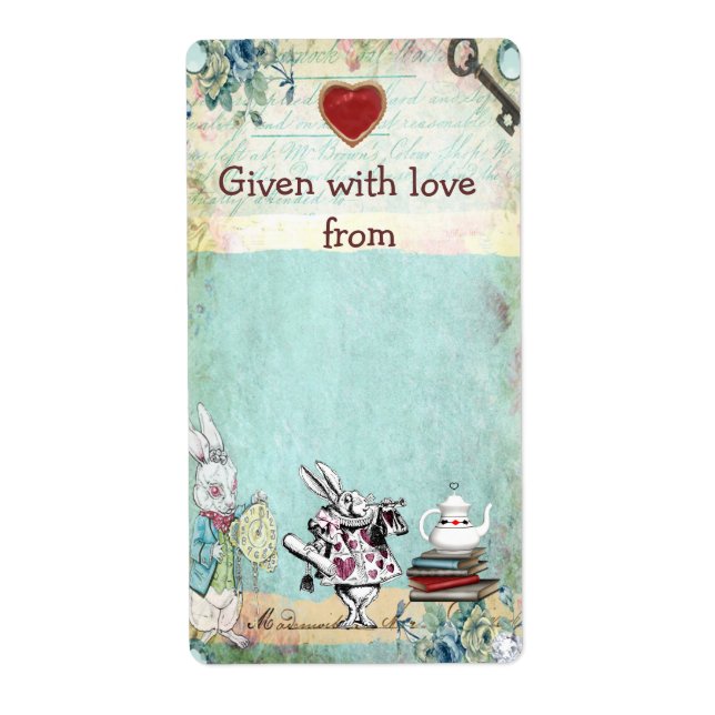 Étiquette Apportez un livre Alice au pays des merveilles (Devant)