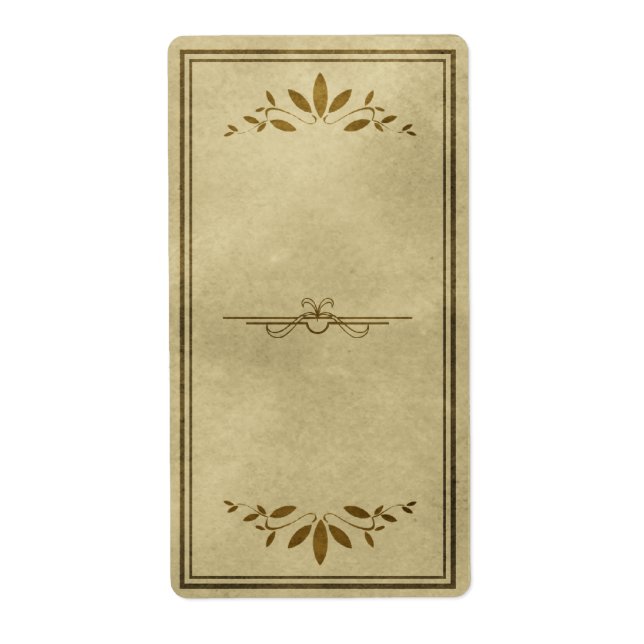 Étiquette appothécaire feuille décorative (Devant)