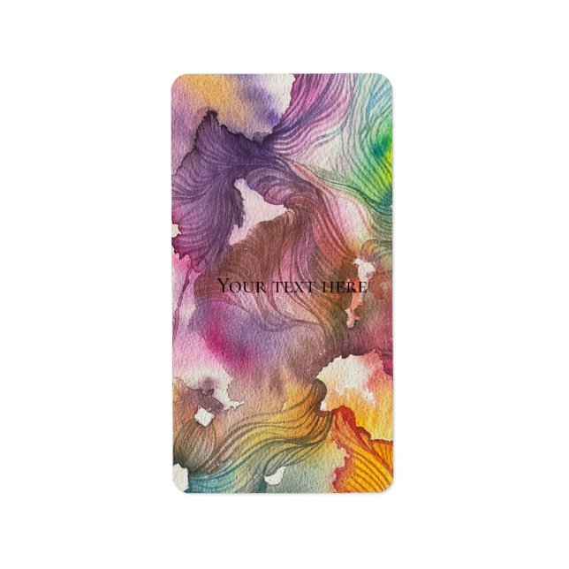 Étiquette  Aquarelle Abstraite  (Devant)
