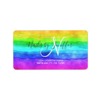 Aquarelle Abstraite Peint Stripes Arc-en-ciel.