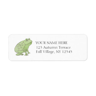 Étiquette Aquarelle Arbre Grenouille Whimsical Nature Adress