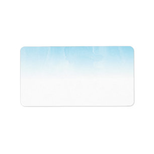 Étiquette Aquarelle bleu et blanc Ombre blanc