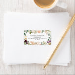 Étiquette aquarelle botanique fleurie et feuillage<br><div class="desc">Belle élégante aquarelle botanique étiquettes de adresse floraux et feuillage.</div>