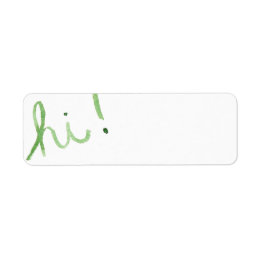 Étiquette Aquarelle de printemps "HI"