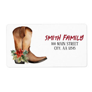 Étiquette Aquarelle - démarrage de Noël