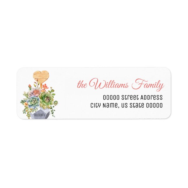 Étiquette Aquarelle Fleur vert Floral Adresse de retour (Devant)