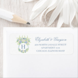 Étiquette Aquarelle Floral Garden Party Crest