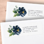 Étiquette Aquarelle Floral Mariage Adresse de retour<br><div class="desc">Composé de simple typographie sans serif avec une touche de fleur en aquarelle. Il est conçu par White Paper Birch Co. exclusif pour Zazzle. Disponible ici : http://www.zazzle.com/whitepaperbirch</div>