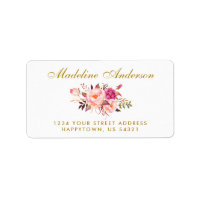 Aquarelle Floral Rose Blush Or