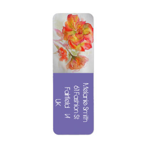 Étiquette Aquarelle Florale rose Orange Suivez votre joie Ne