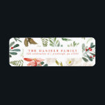 Étiquette Aquarelle Hiver Floral Garland<br><div class="desc">Mettez en valeur votre photo de famille préférée sur vos cartes de fin de année cette saison ! Que vous fêtiez Noël, Hanoukka ou que vous souhaitiez simplement envoyer un message de voeux de Nouvel An à vos amis et votre famille, Blush Paper Co. a la carte de vacances parfaite...</div>