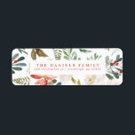 Étiquette Aquarelle Hiver Floral Garland<br><div class="desc">Mettez en valeur votre photo de famille préférée sur vos cartes de fin de année cette saison ! Que vous fêtiez Noël, Hanoukka ou que vous souhaitiez simplement envoyer un message de voeux de Nouvel An à vos amis et votre famille, Blush Paper Co. a la carte de vacances parfaite...</div>