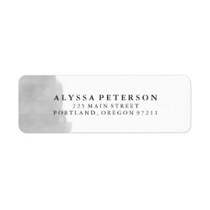 Étiquette Aquarelle minimaliste moderne gris