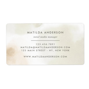 Étiquette Aquarelle minimum abstrait naturel élégant simple