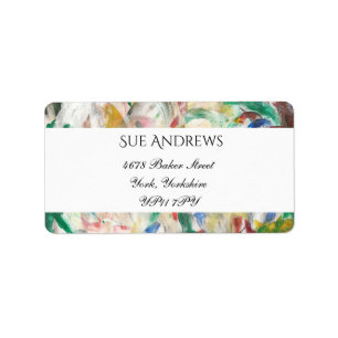 Étiquette Aquarelle moderne Adresse de retour Abstraite
