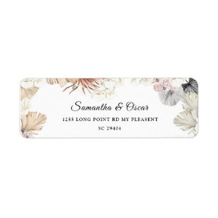 Étiquette Aquarelle moderne Floral Orchid Gold Frame