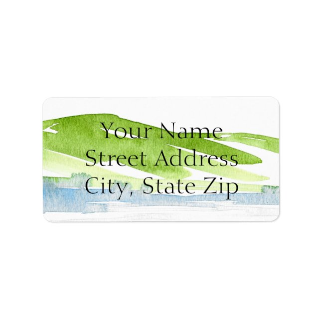 Étiquette Aquarelles Abstraites minimalistes 3 (Devant)