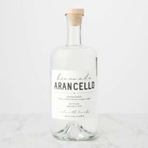 Étiquette Arancello personnalisé