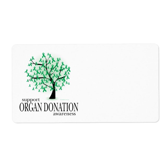 Étiquette Arbre de don d'organes (Devant)