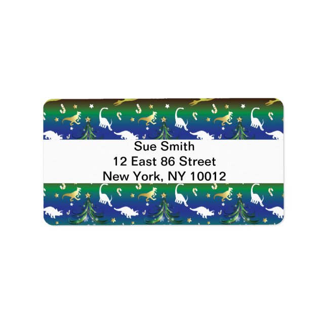Étiquette Arbre de Noël Dinosaur (Devant)