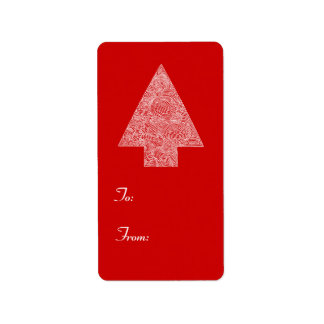 Étiquette Arbre de Noël moderne
