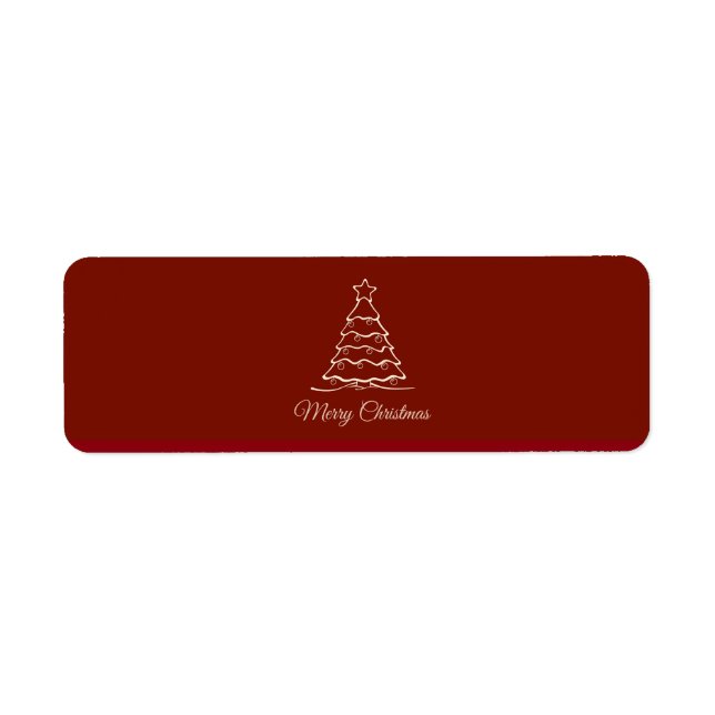 Étiquette Arbre de Noël rouge (Devant)