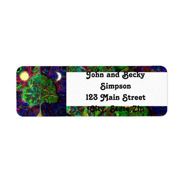 Étiquette Arbre de vie Nuit et Jour (Devant)