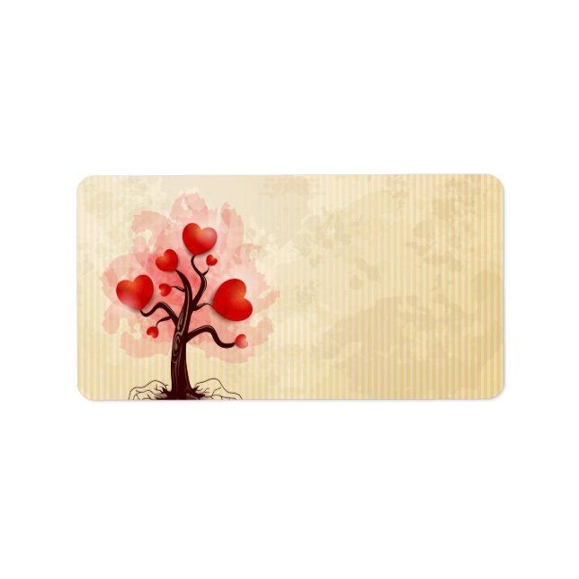 Étiquette Arbre des coeurs (Devant)