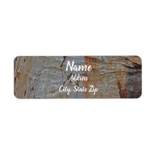 Étiquette Arbre écorce Motif Gris Brown Nature rustique
