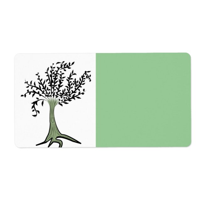 Étiquette Arbre vert (Devant)