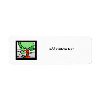 Étiquette Arbre | Vintage Verre Tiré Circa 1920