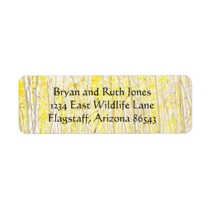 Étiquette Arbres d'Aspen de gâteau de vanille