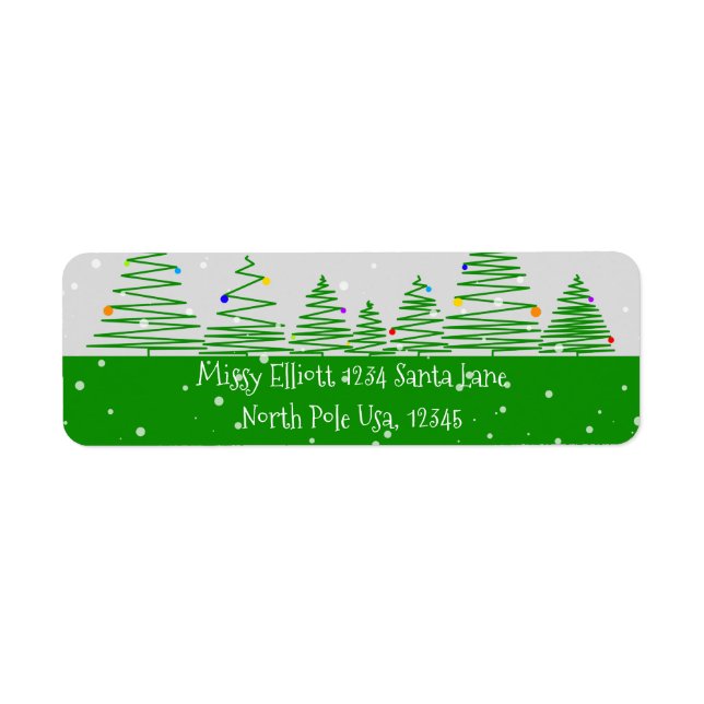 Étiquette Arbres de Noël (Devant)
