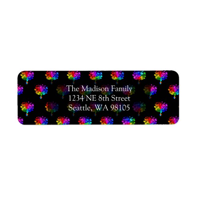 Étiquette Arbres du spectre autiste (Devant)