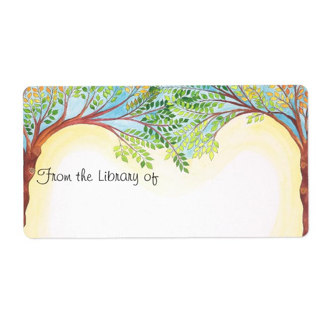 Étiquette Arbres Plaque du livre (Devant)