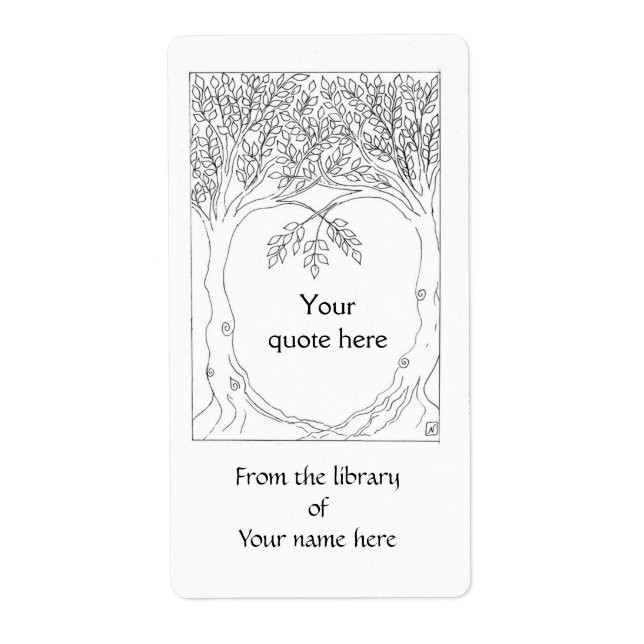 Étiquette Arbres qui grandissent ensemble Plaque de livre (Devant)
