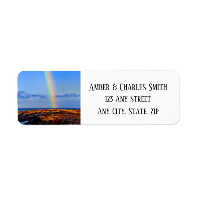 Étiquette Arc en ciel, Espoir & Bonheur, Mariage (Devant)