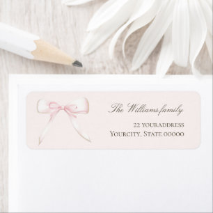 étiquette arc rose aquarelle