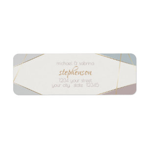 Étiquette Ardoise géométrique moderne contemporaine Taupe