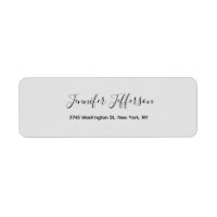 Argent gris moderne écriture manuscrite Plain Prof