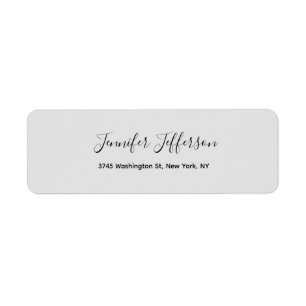 Étiquette Argent gris moderne écriture manuscrite Plain Prof