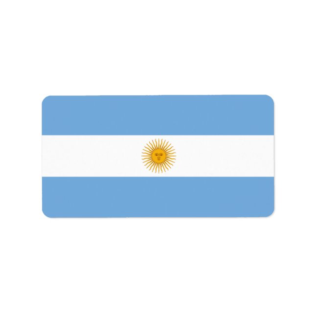 Étiquette Argentina flag (Devant)