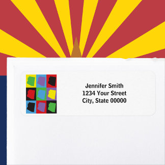 Étiquette Arizona Pop Art Personnaliser Adresse de retour