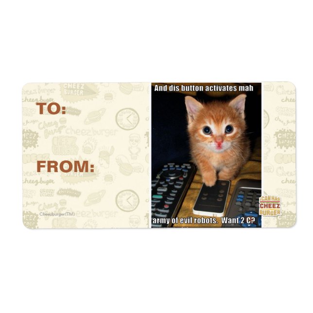 Étiquette Armée des robots malfaisants (Devant)