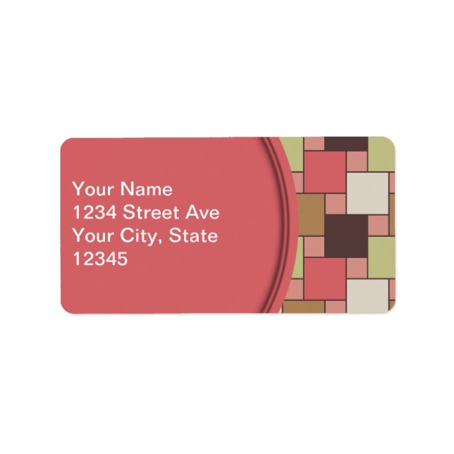 Étiquette Armoire d'épices géométrique (Devant)