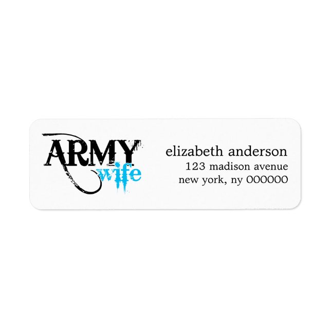 Étiquette Army Wife (Devant)