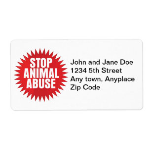 Étiquette Arrêtez l'abus animal
