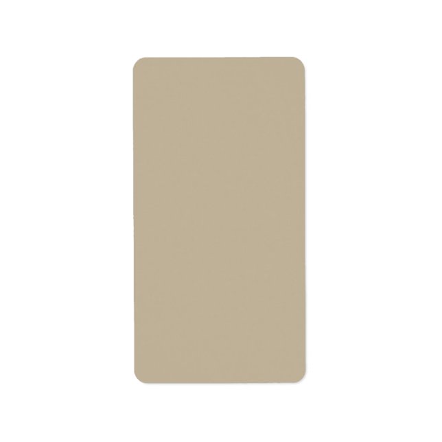 Étiquette Arrière-plan beige clair doux – Conception de mari (Devant)